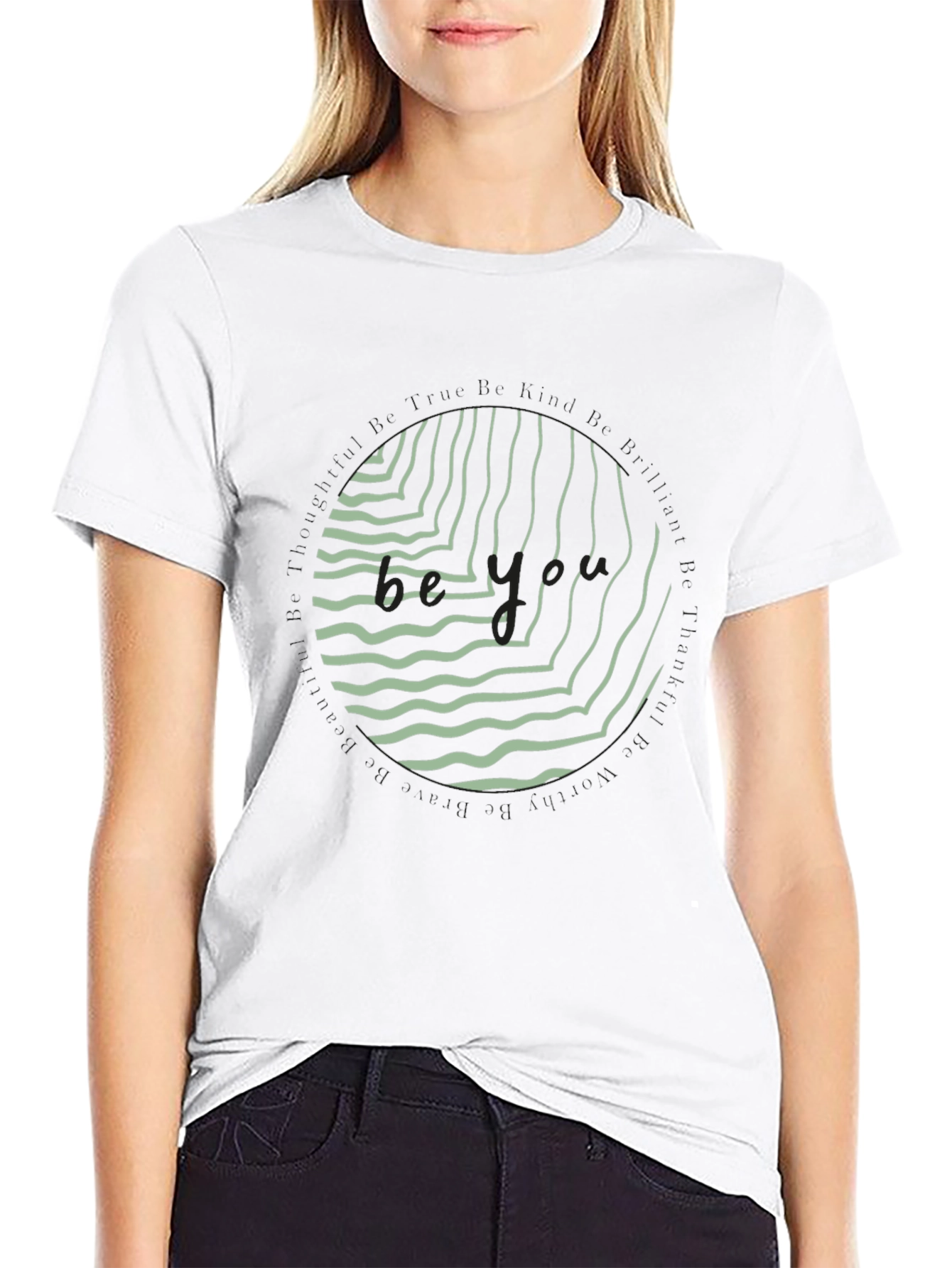 Abstract Graphic Print Mens Black T-Shirt