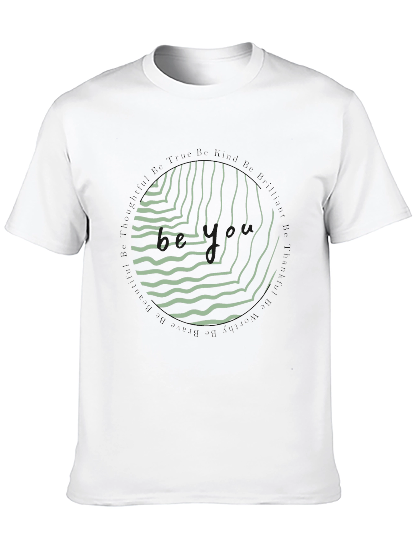 Abstract Graphic Print Mens Black T-Shirt