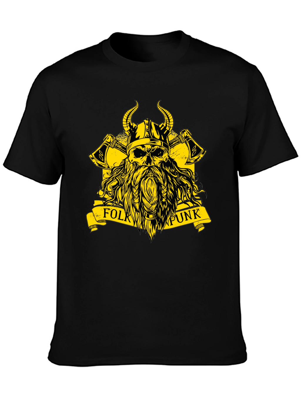 Folk Punk Viking Skull T-Shirt