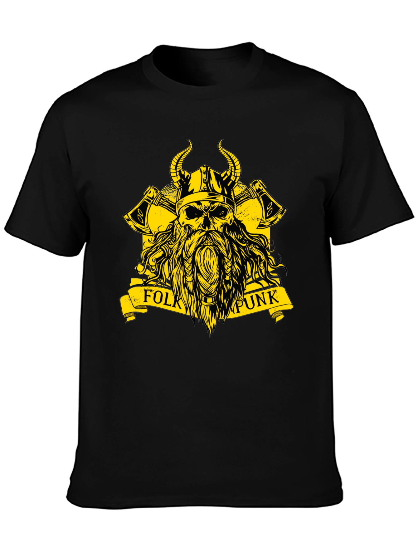 Folk Punk Viking Skull T-Shirt