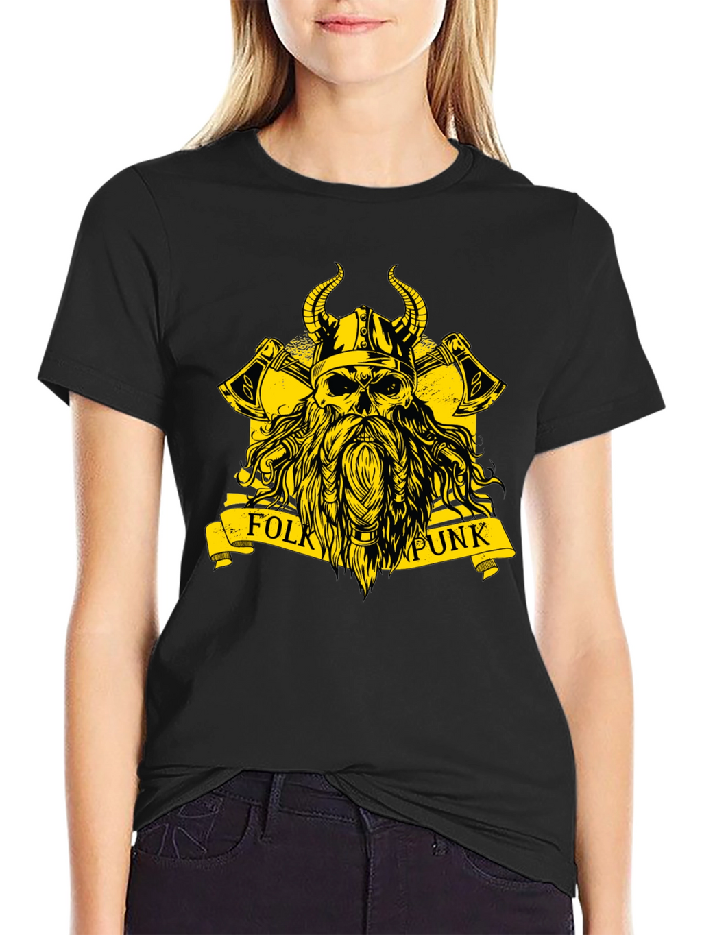 Folk Punk Viking Skull T-Shirt