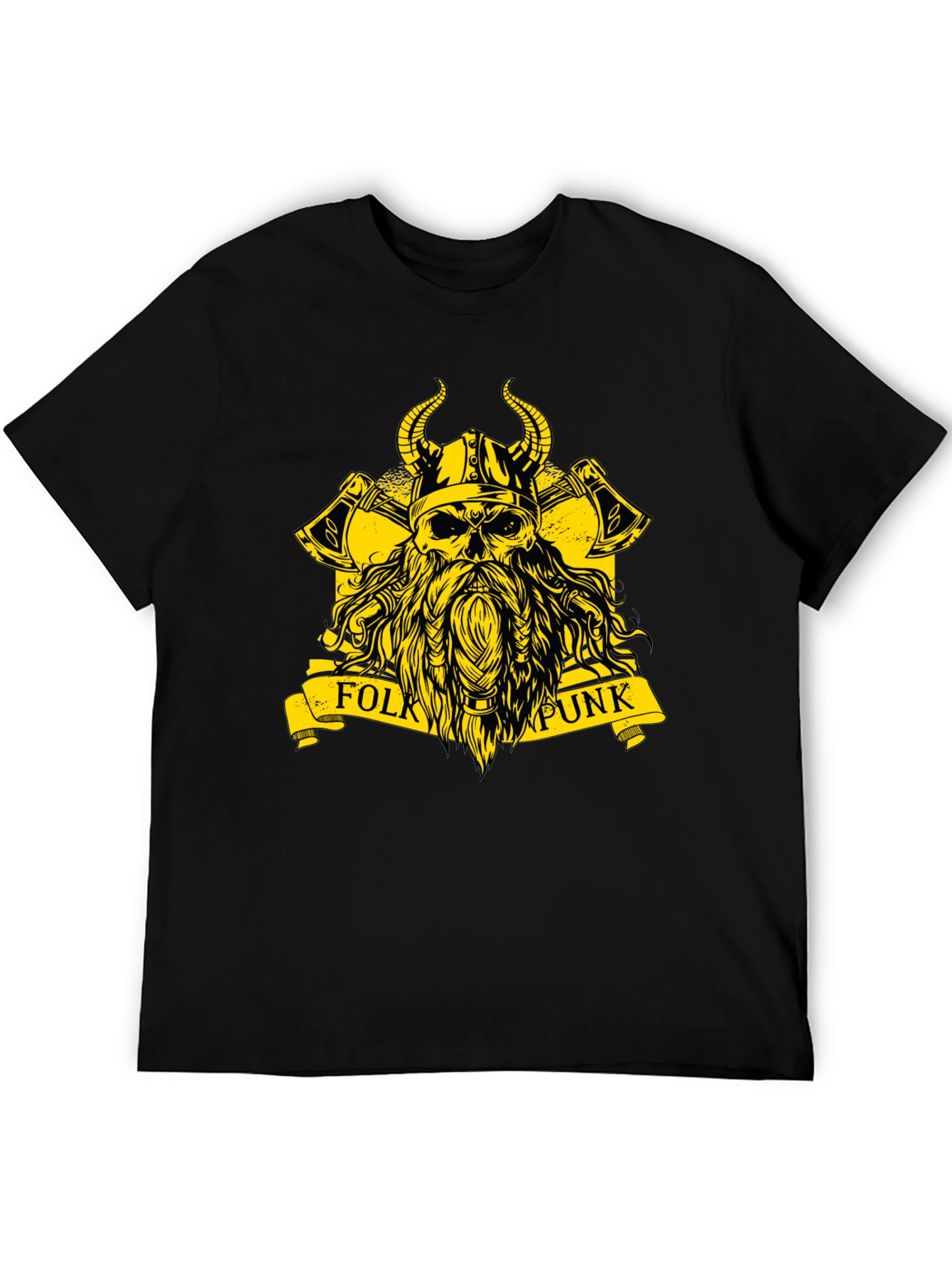 Folk Punk Viking Skull T-Shirt