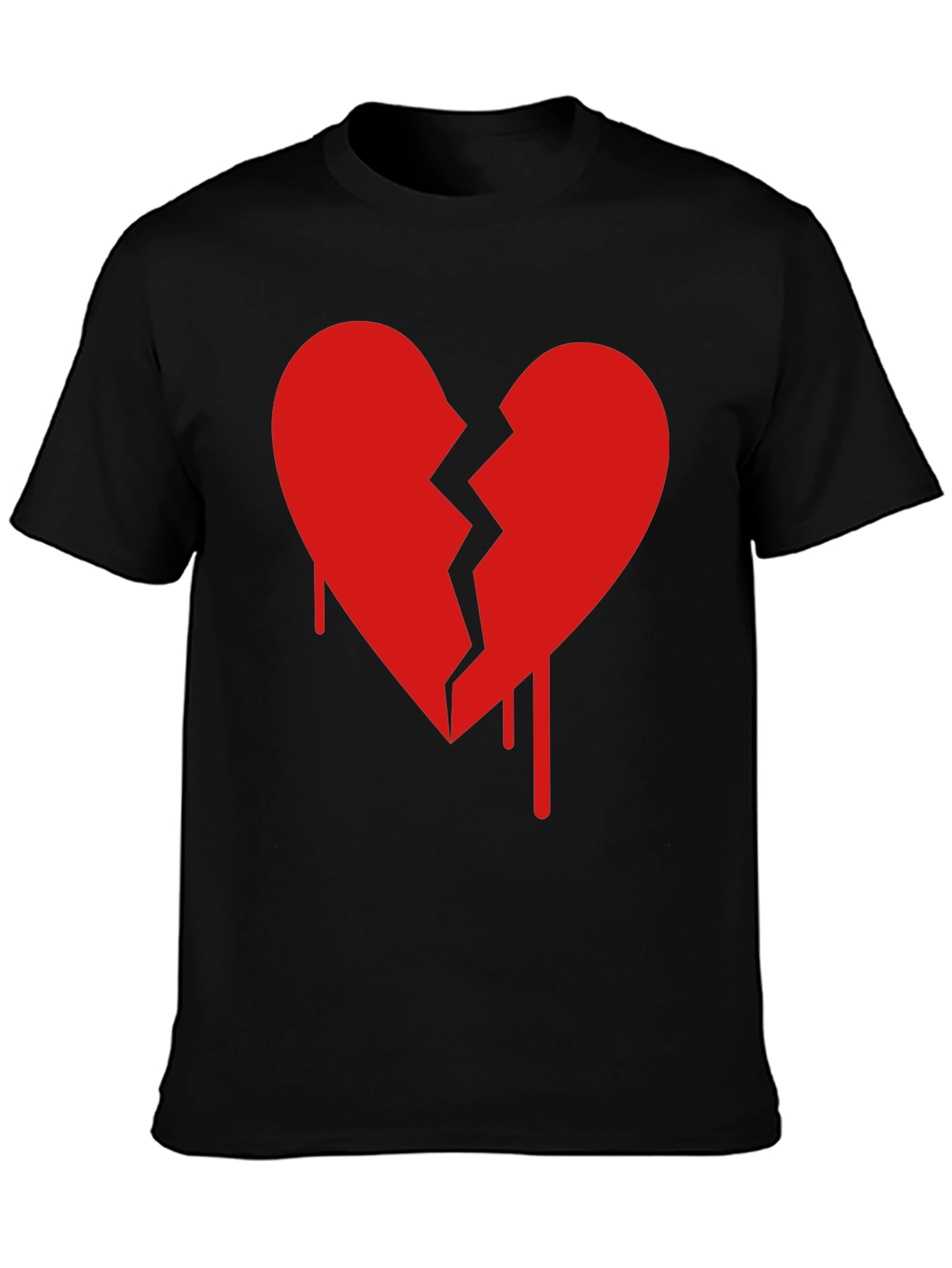 Broken Heart Graphic Tee - Mens Casual Shirt