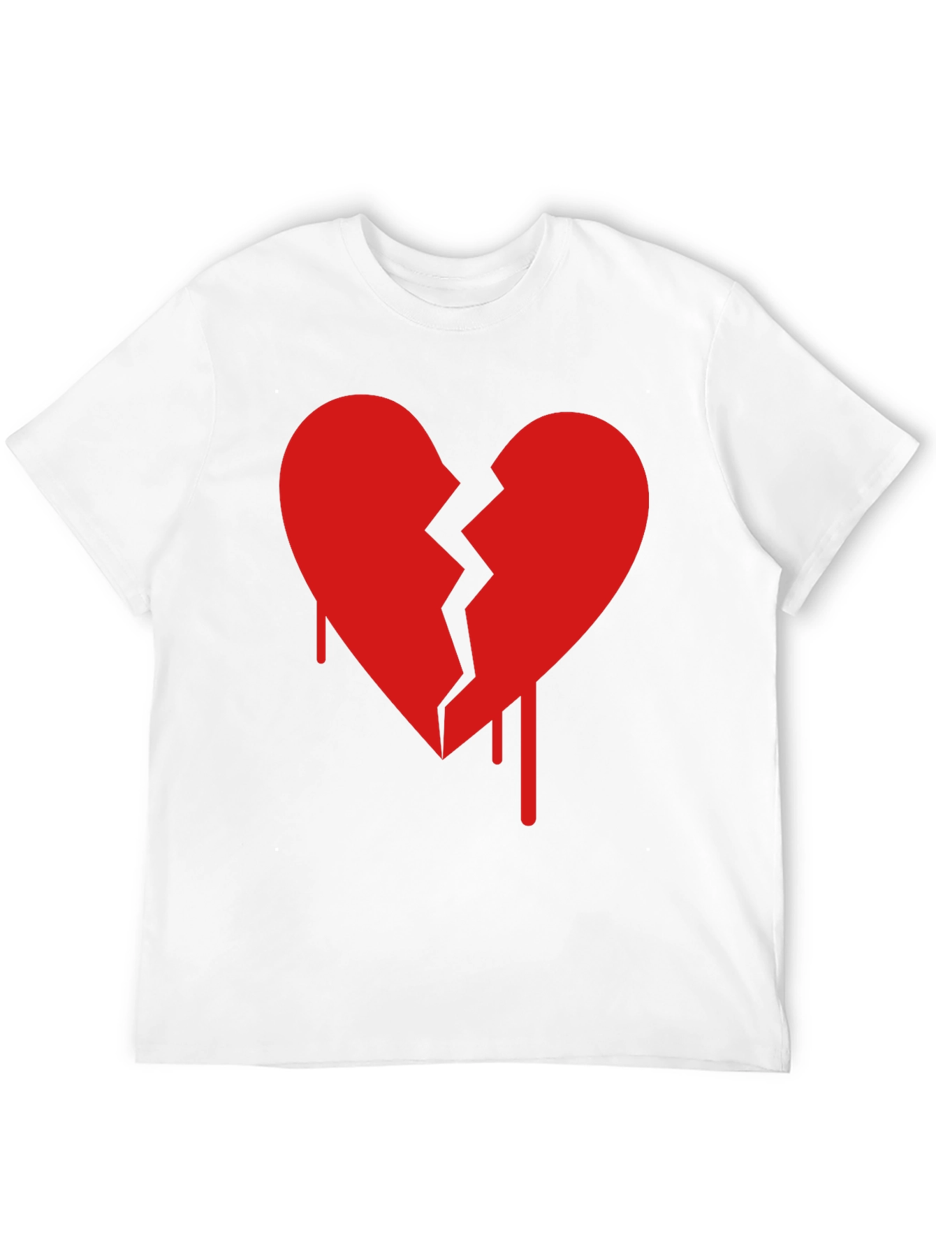 Broken Heart Graphic Tee - Mens Casual Shirt