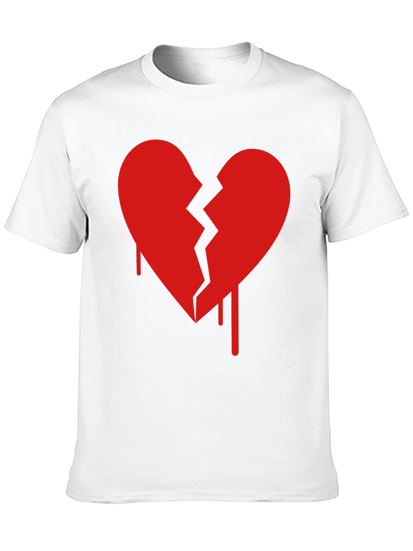 Broken Heart Graphic Tee - Mens Casual Shirt
