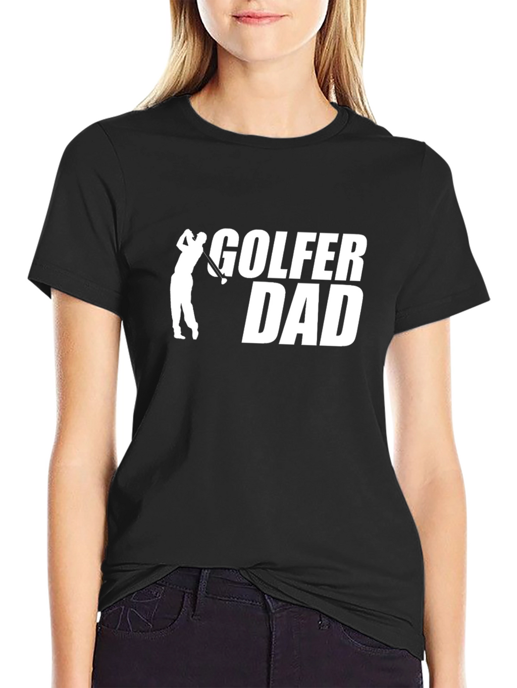 Golfer Dad Graphic T-Shirt - Black