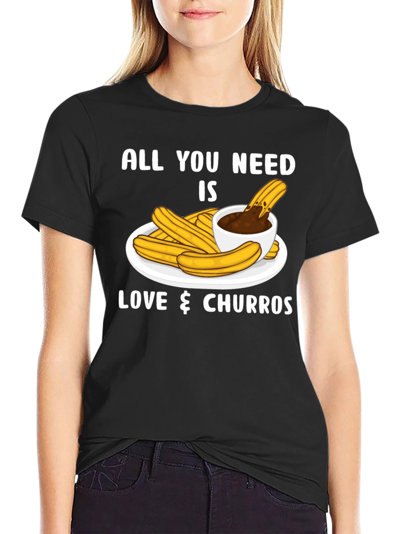 Love & Churros T-Shirt - Sweet Dessert Tee