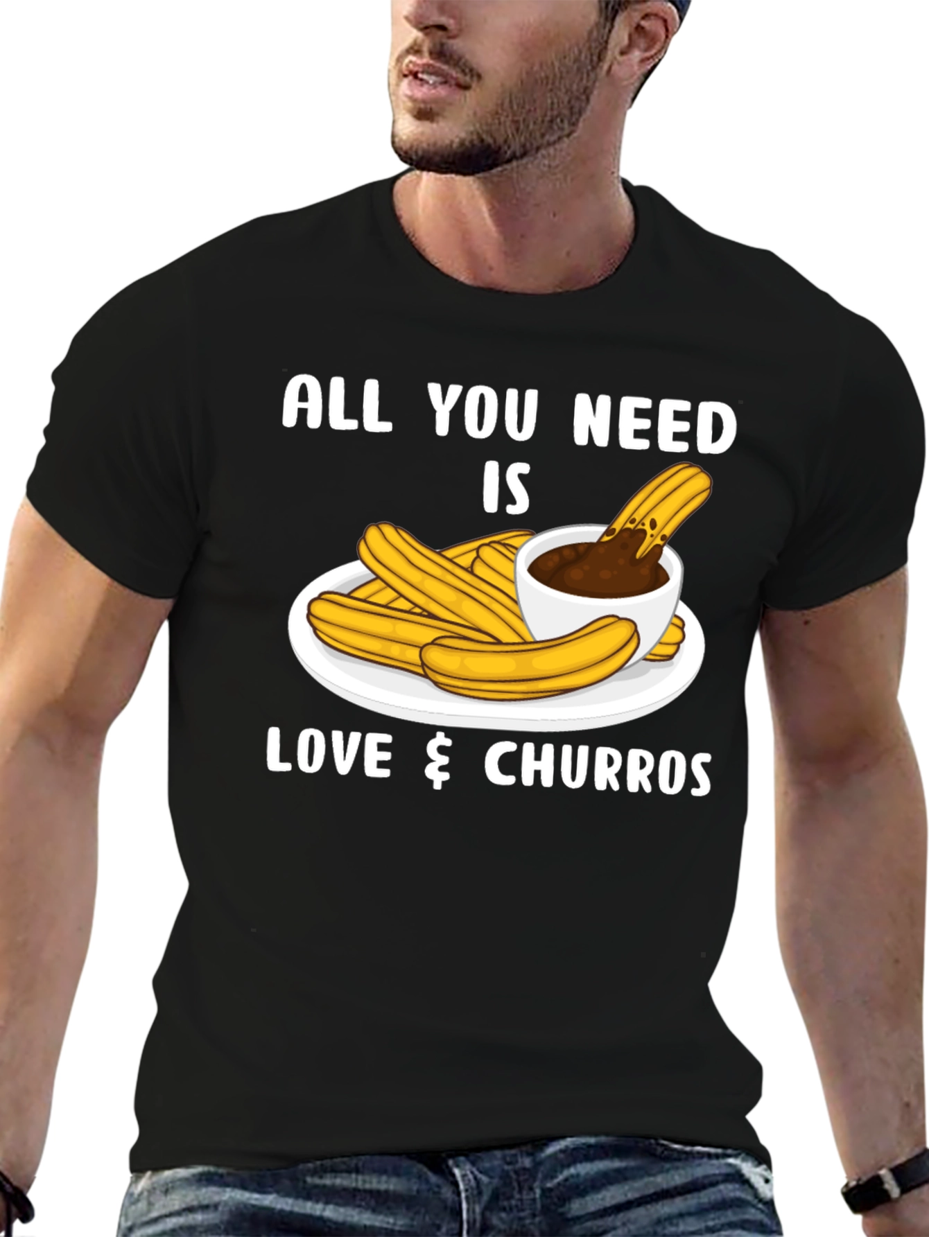 Love & Churros T-Shirt - Sweet Dessert Tee