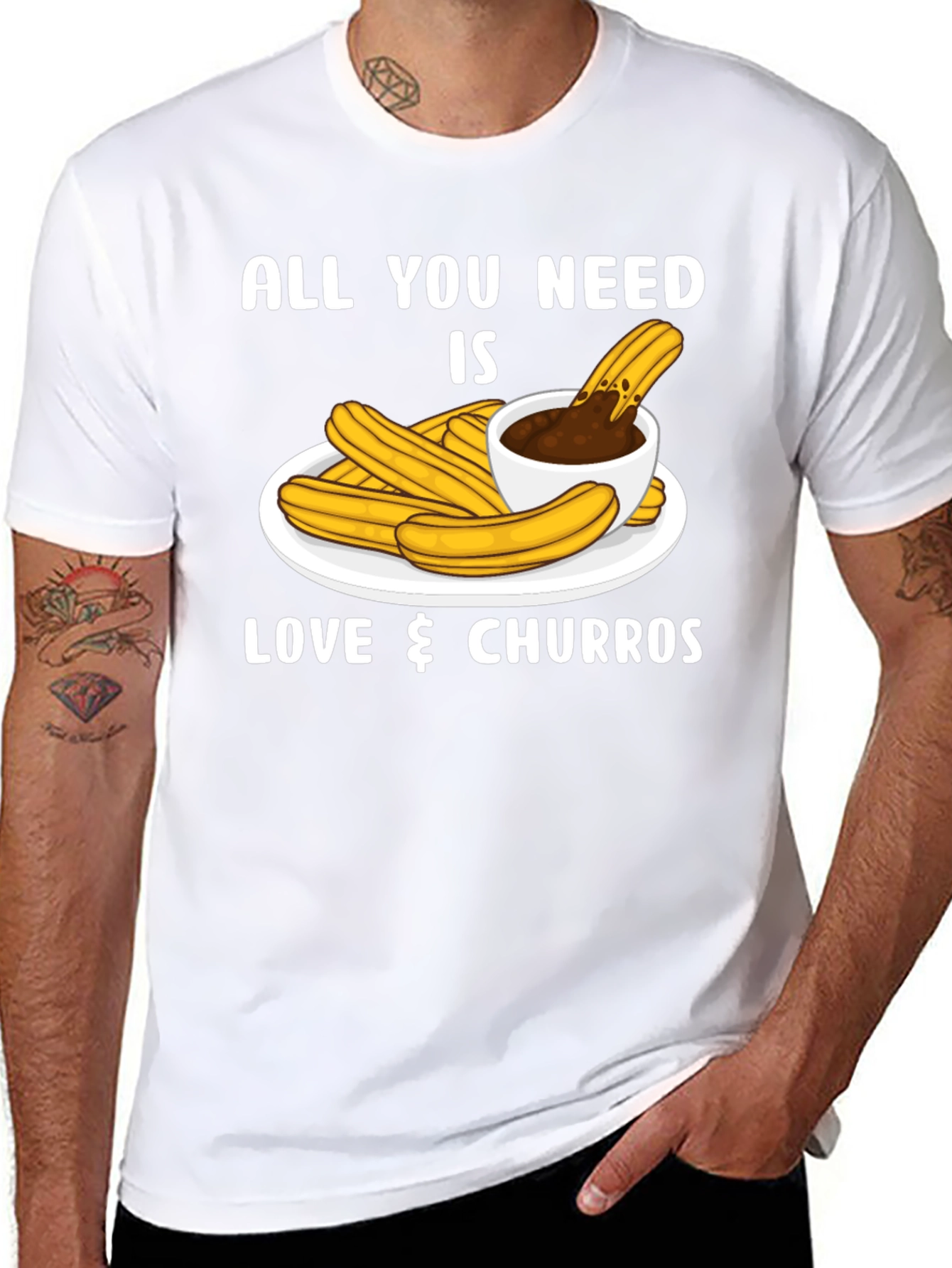 Love & Churros T-Shirt - Sweet Dessert Tee