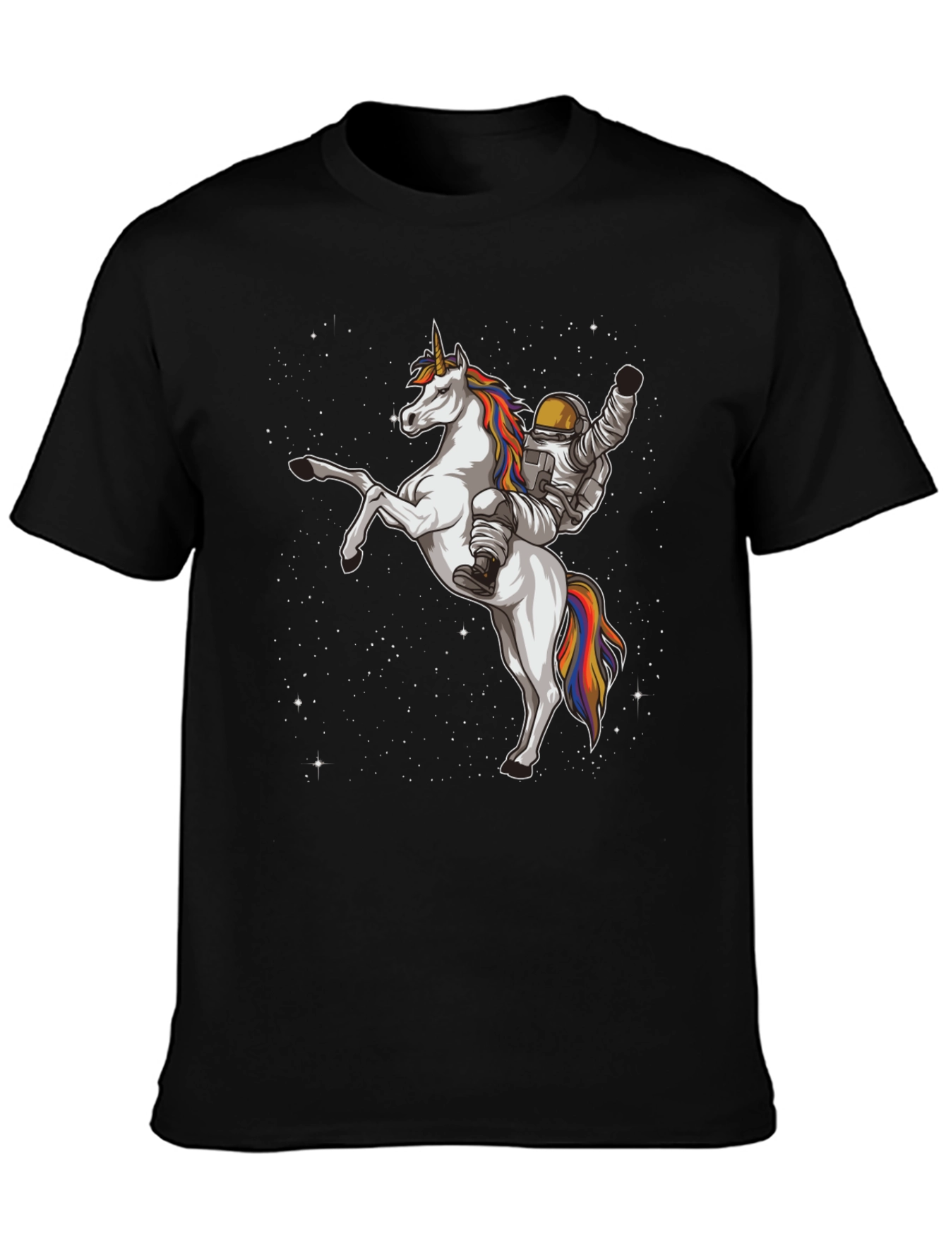 Astronaut Riding Unicorn Graphic T-Shirt