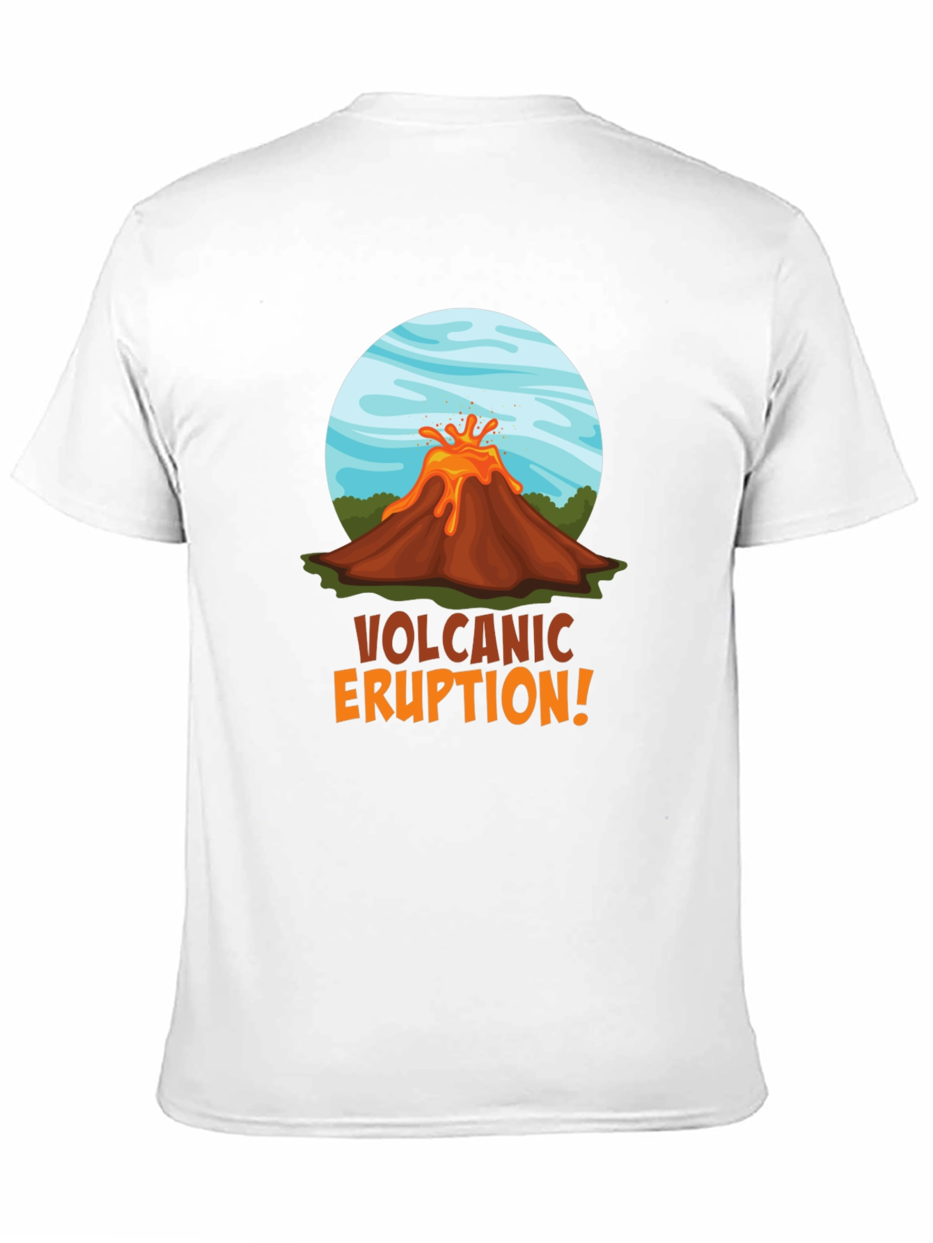 Volcanic Eruption Graphic T-Shirt - Black