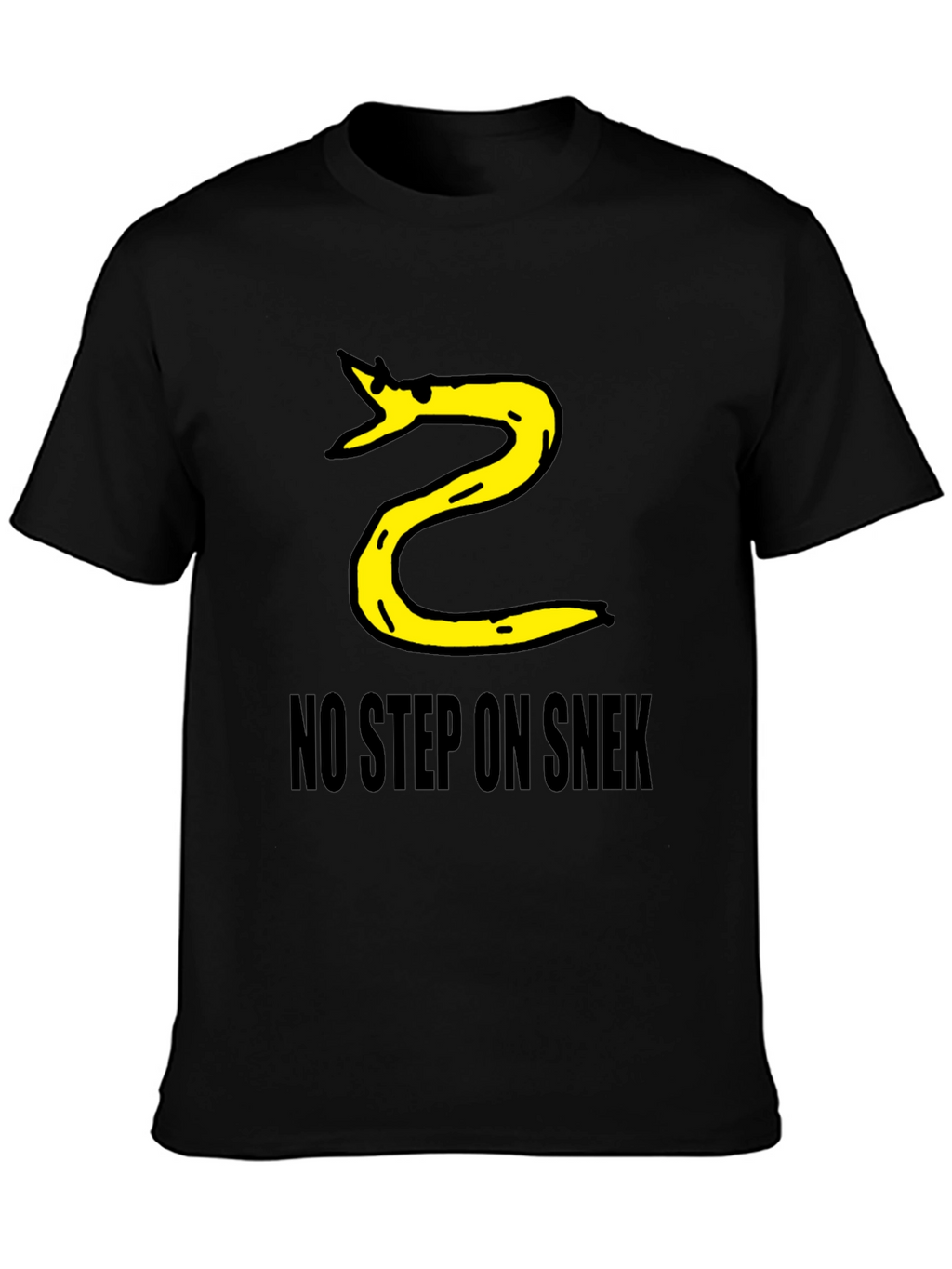 No Step on Snek T-Shirt - Black Cotton Blend