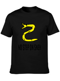 No Step on Snek T-Shirt - Black Cotton Blend