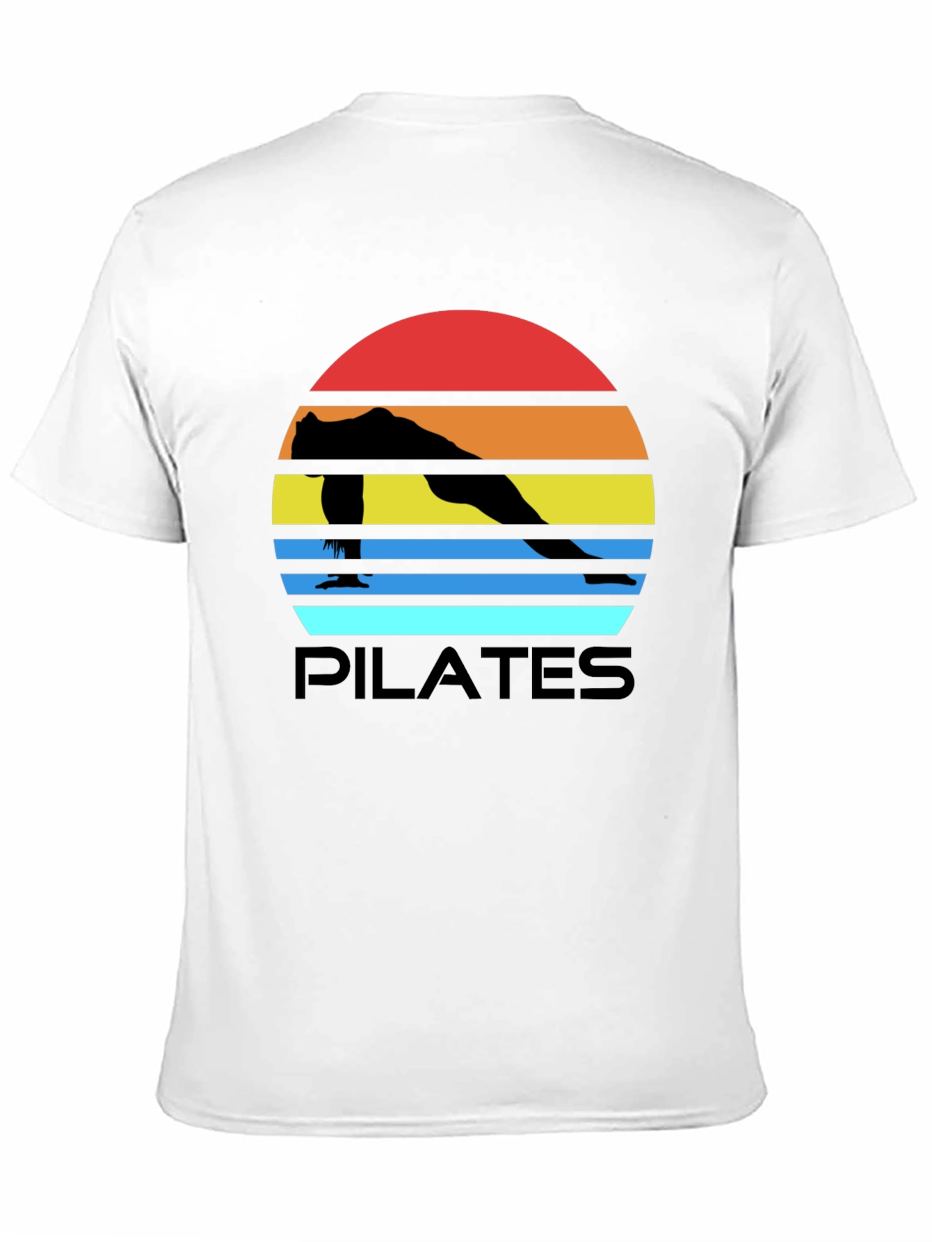 Pilates Sunset Graphic Tee - Black