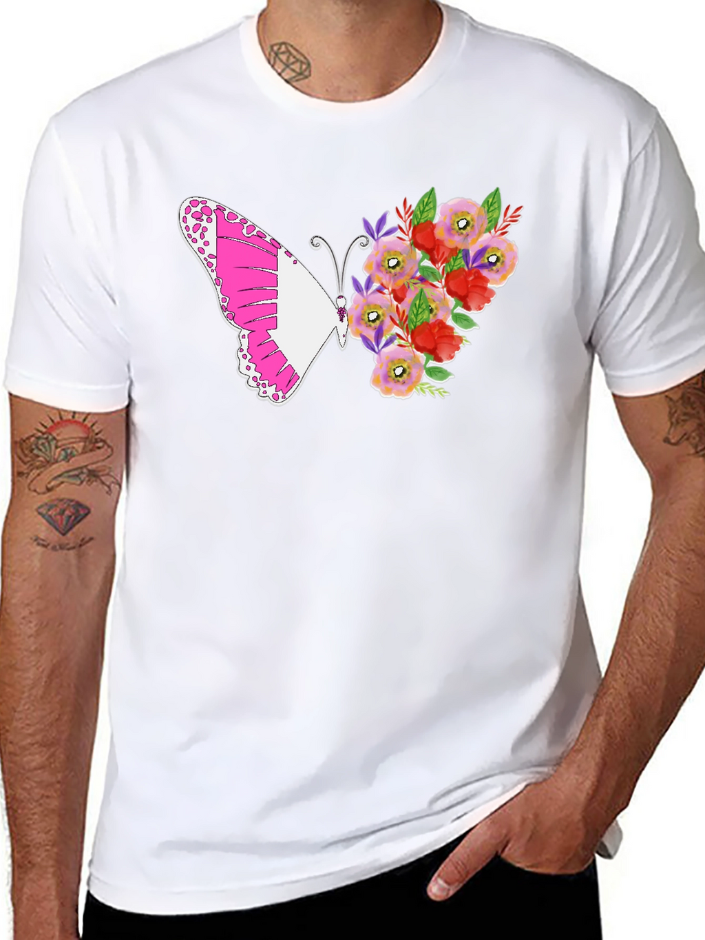 Butterfly Floral Print Tee