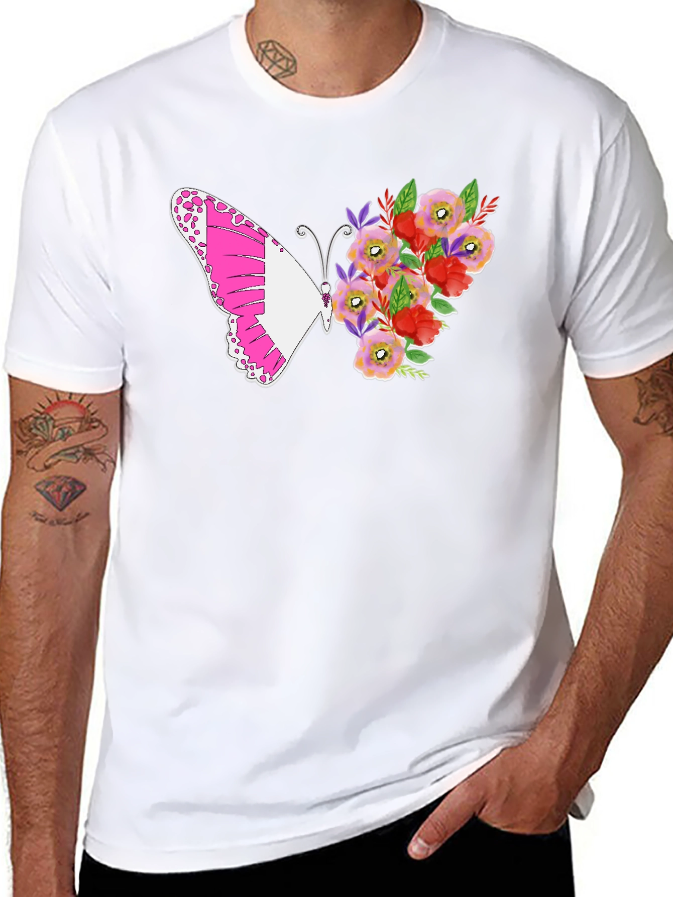 Butterfly Floral Print Tee