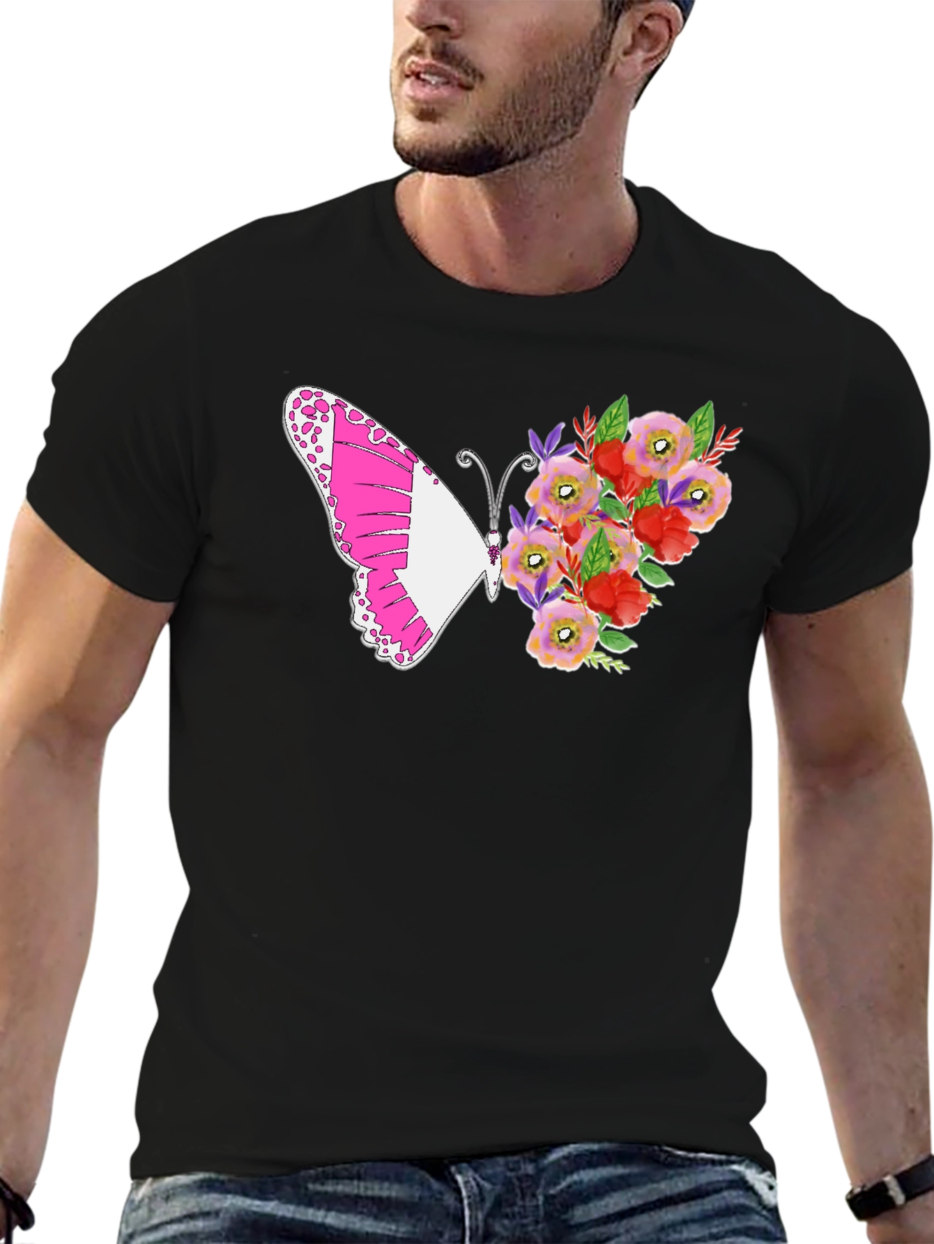 Butterfly Floral Print Tee