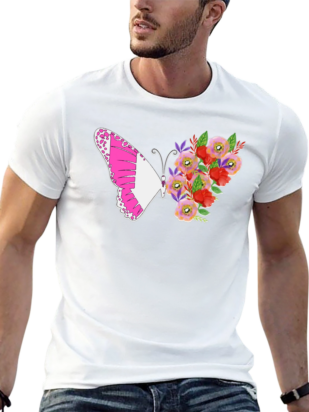 Butterfly Floral Print Tee