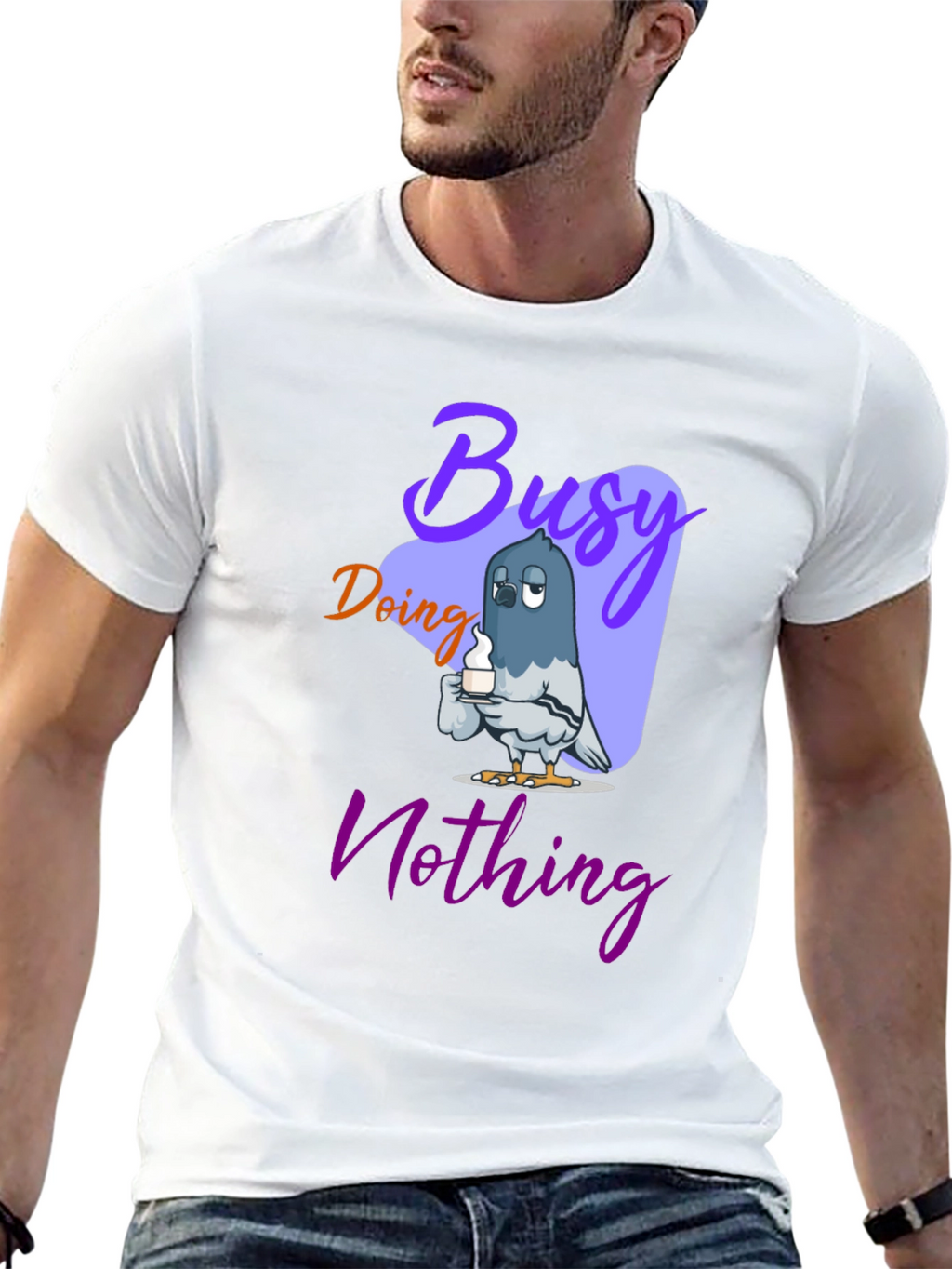 Busy Doing Nothing Graphic T-Shirt