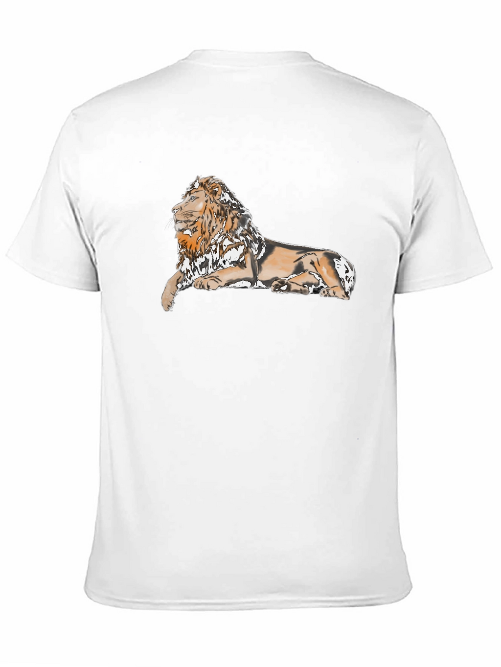 Lion Graphic Print Black T-Shirt