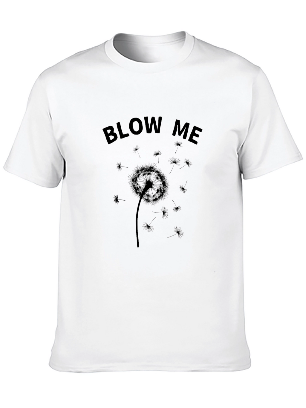 Blow Me Dandelion Black Graphic Tee