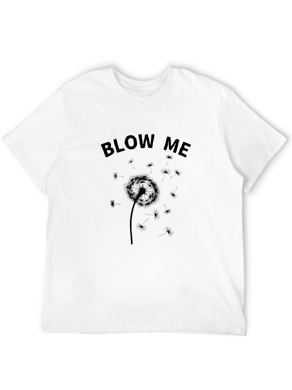 Blow Me Dandelion Black Graphic Tee