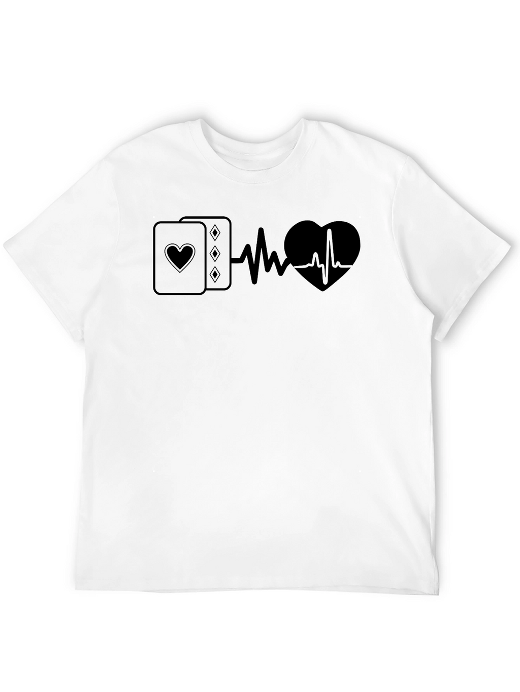 Poker Heartbeat T-Shirt - Ace Your Style!