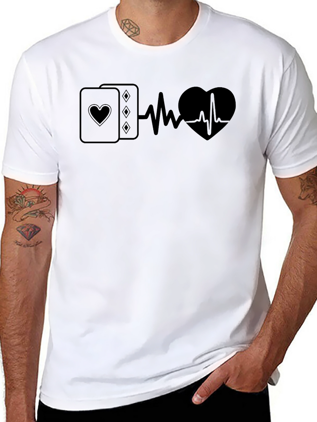 Poker Heartbeat T-Shirt - Ace Your Style!