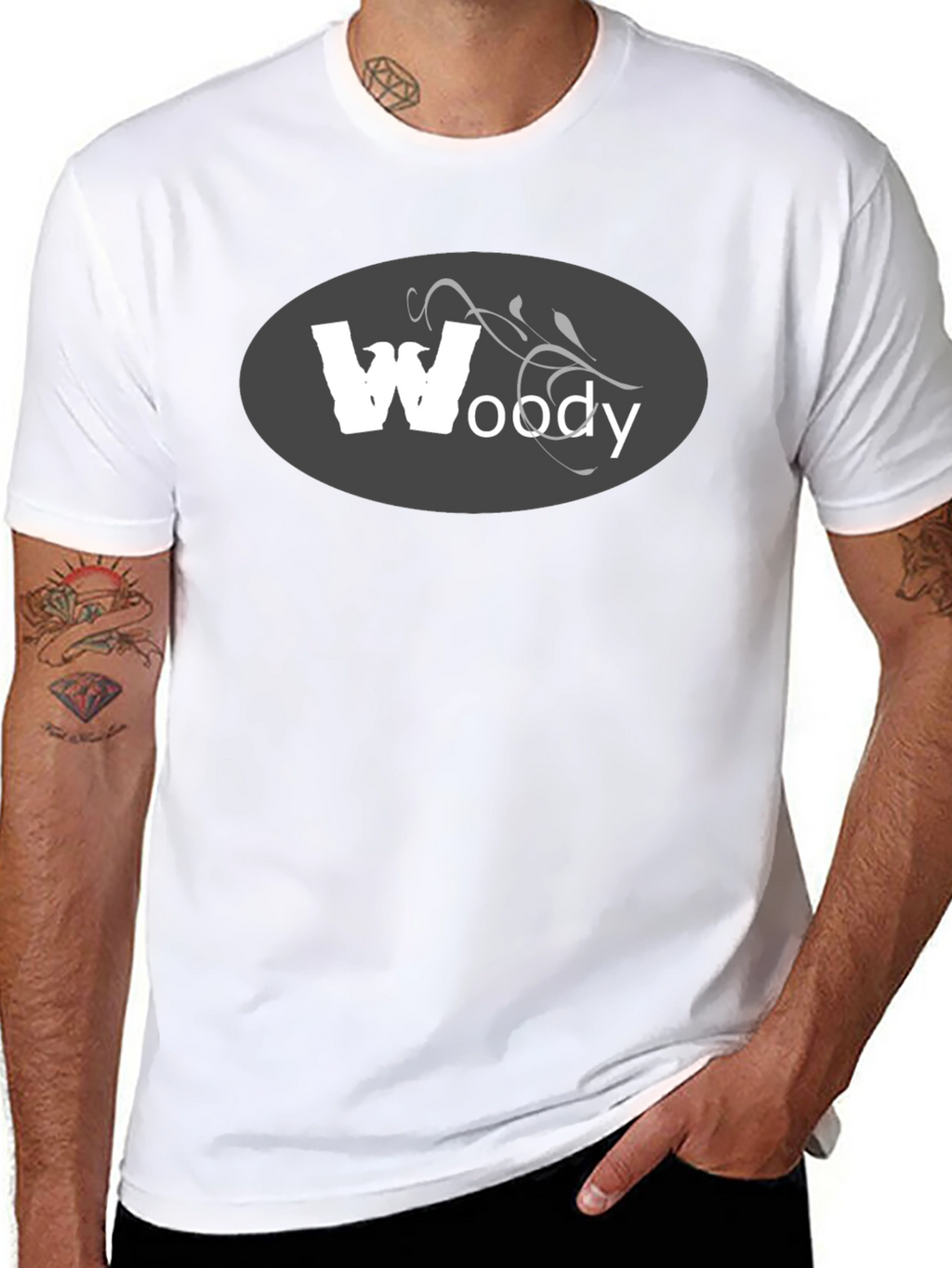 Woody Graphic Tee - Mens Black Cotton T-Shirt
