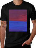 Abstract Horizon Mens Black Tee