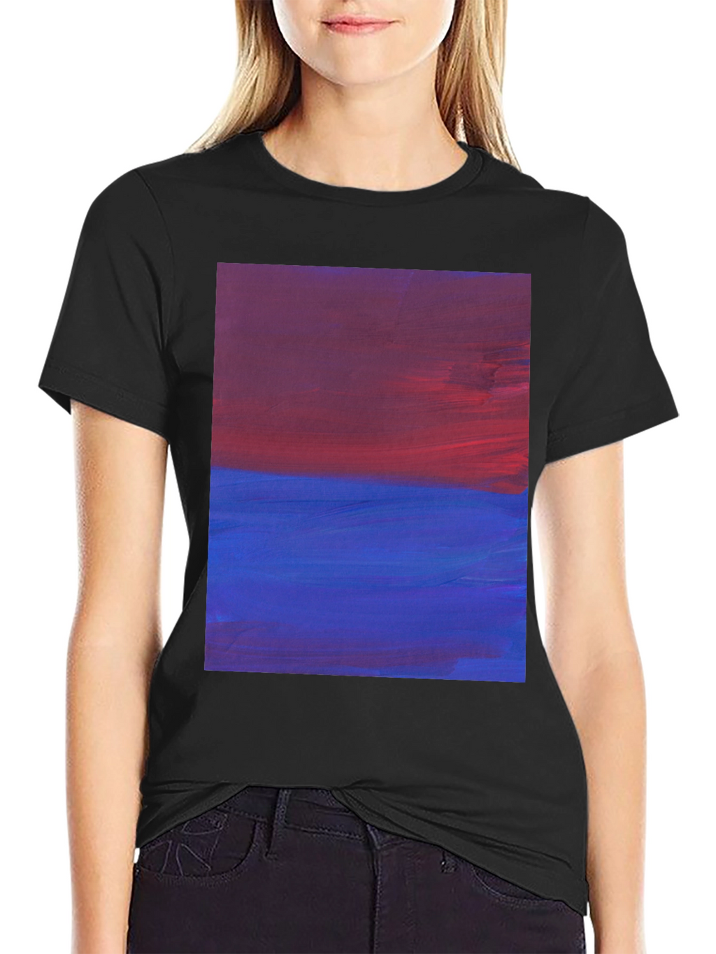 Abstract Horizon Mens Black Tee