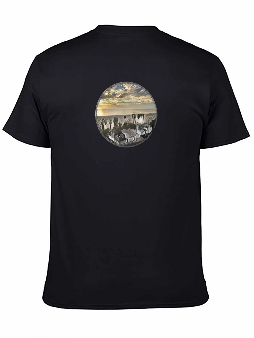 Graphic Tee: Coastal Sunset Scene T-Shirt