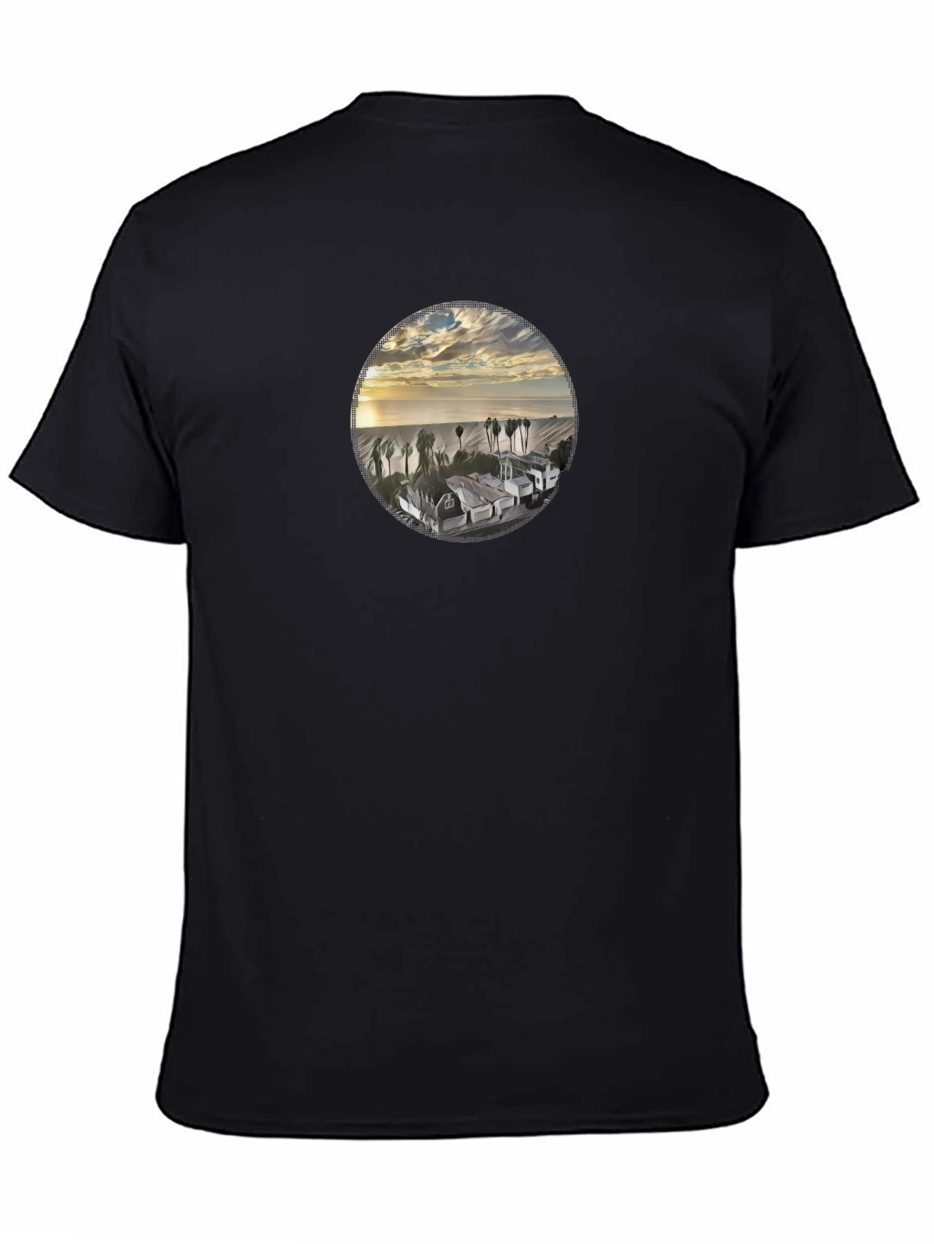 Graphic Tee: Coastal Sunset Scene T-Shirt