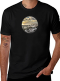 Graphic Tee: Coastal Sunset Scene T-Shirt