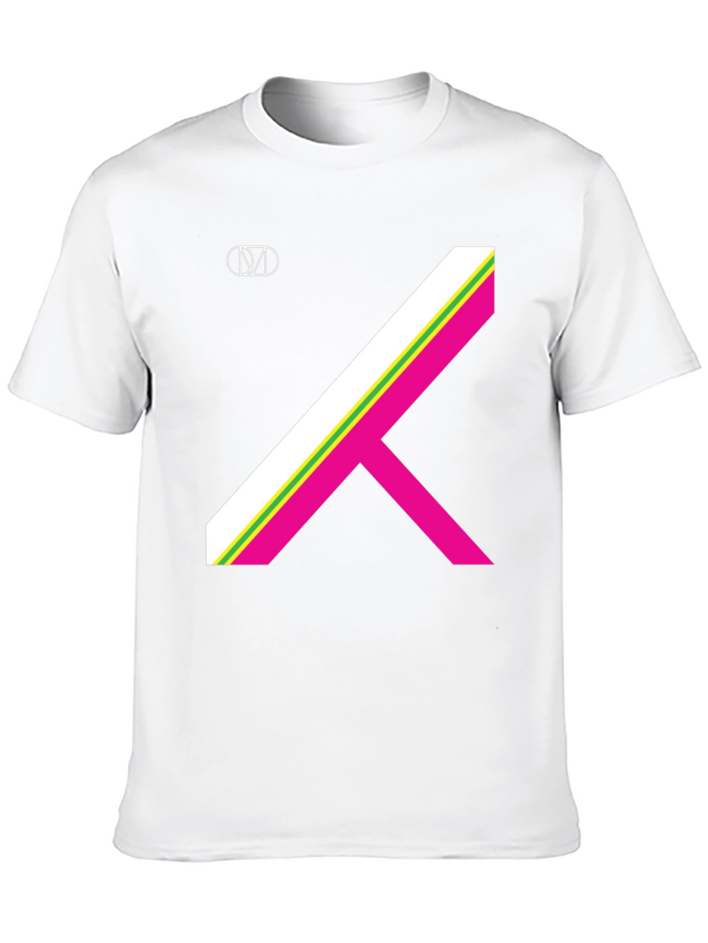 Geometric Stripe Graphic Tee - Black T-Shirt