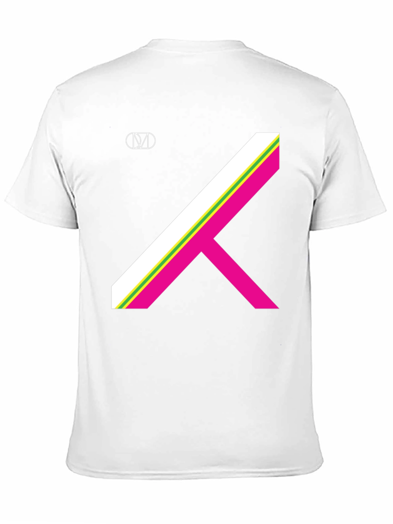 Geometric Stripe Graphic Tee - Black T-Shirt