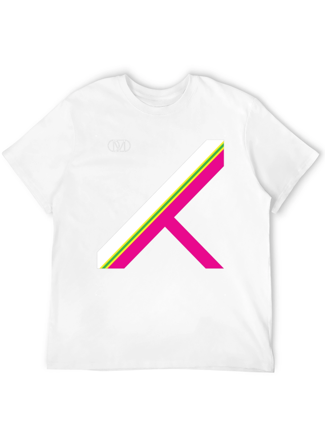 Geometric Stripe Graphic Tee - Black T-Shirt