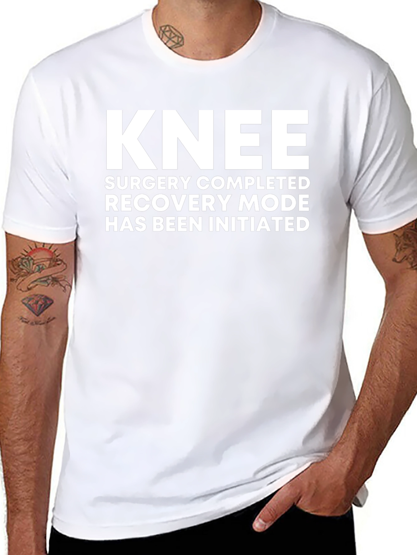 Knee Surgery Recovery T-Shirt - Black