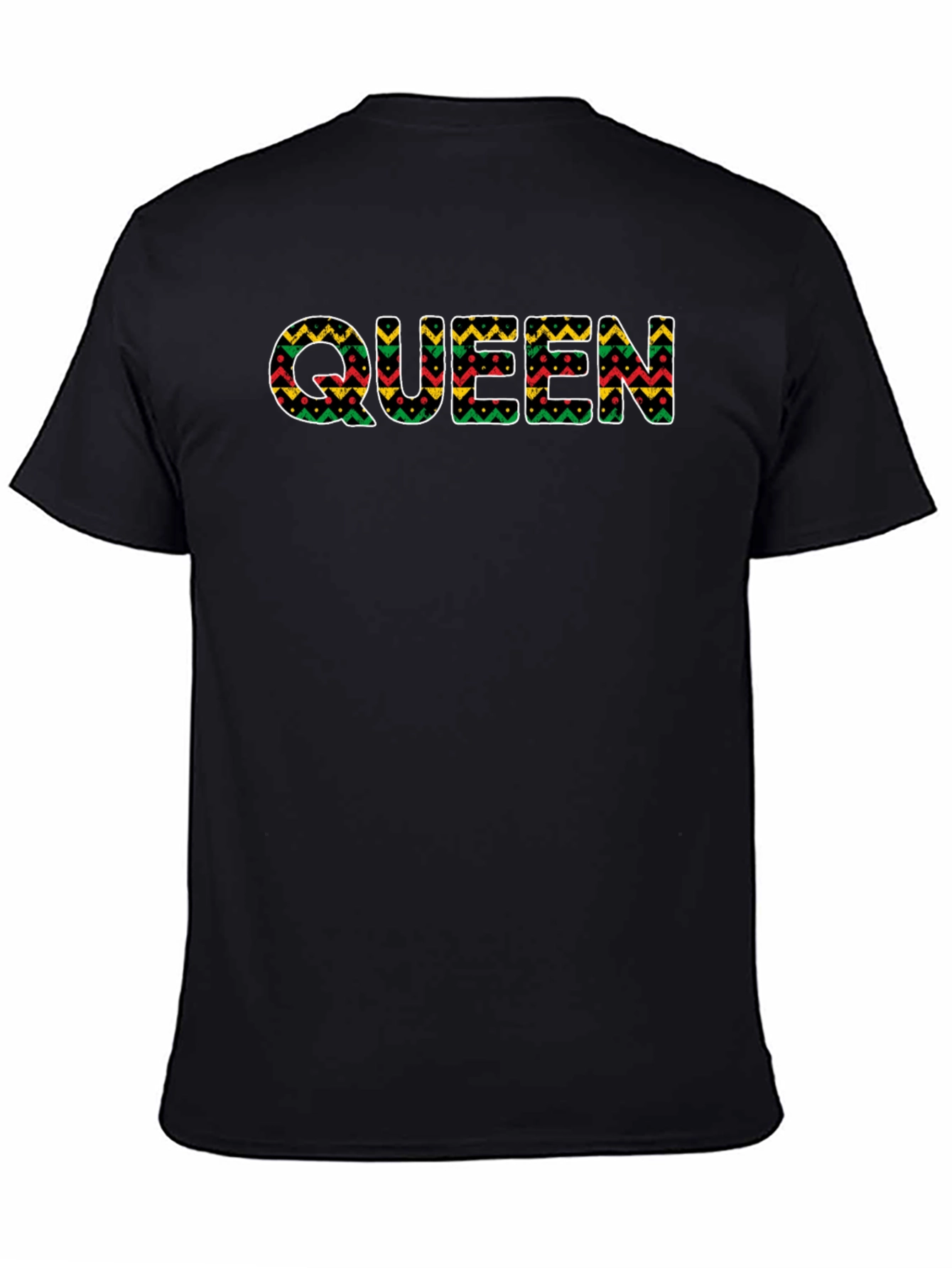 Queen African Print T-Shirt - Black Pride