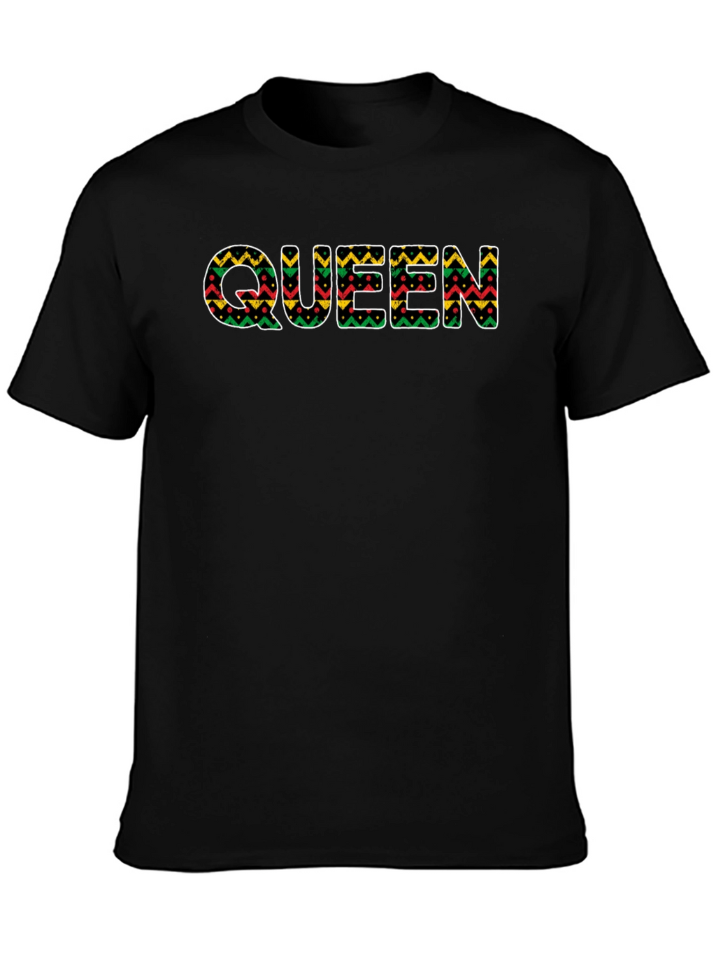 Queen African Print T-Shirt - Black Pride