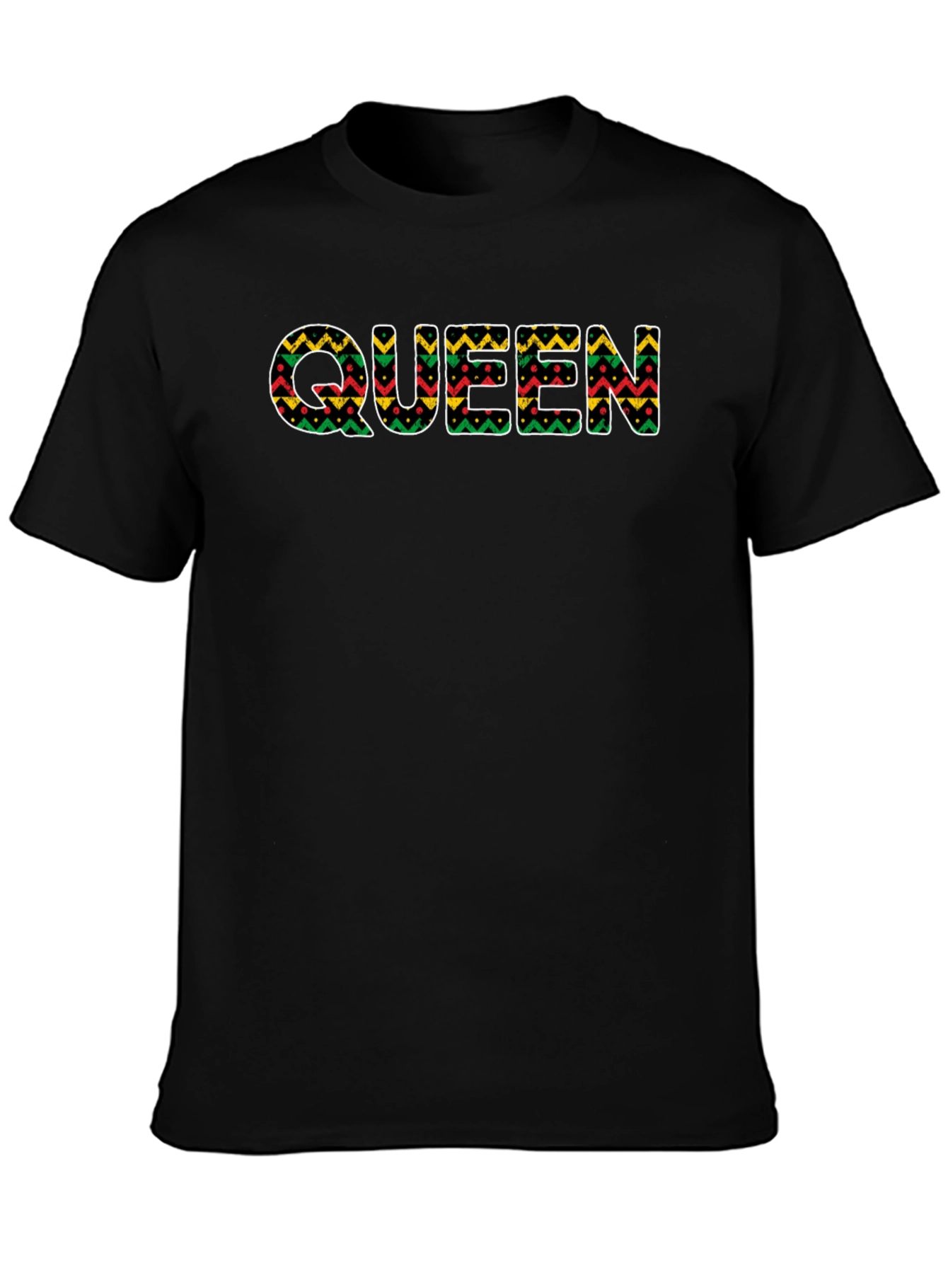 Queen African Print T-Shirt - Black Pride
