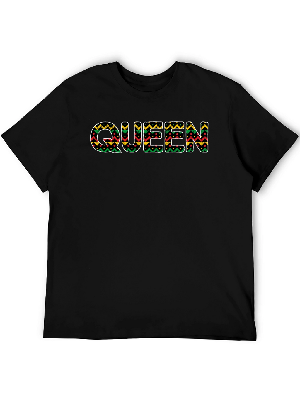 Queen African Print T-Shirt - Black Pride