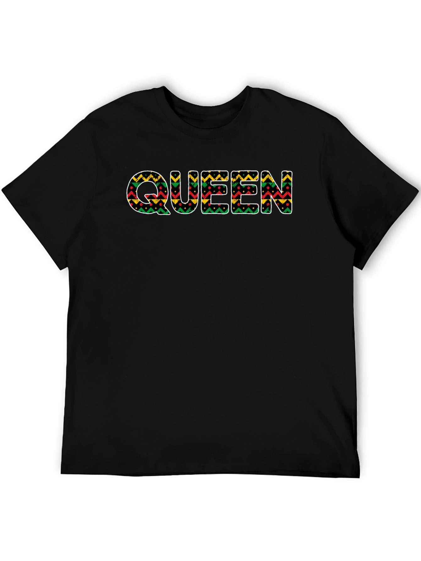 Queen African Print T-Shirt - Black Pride
