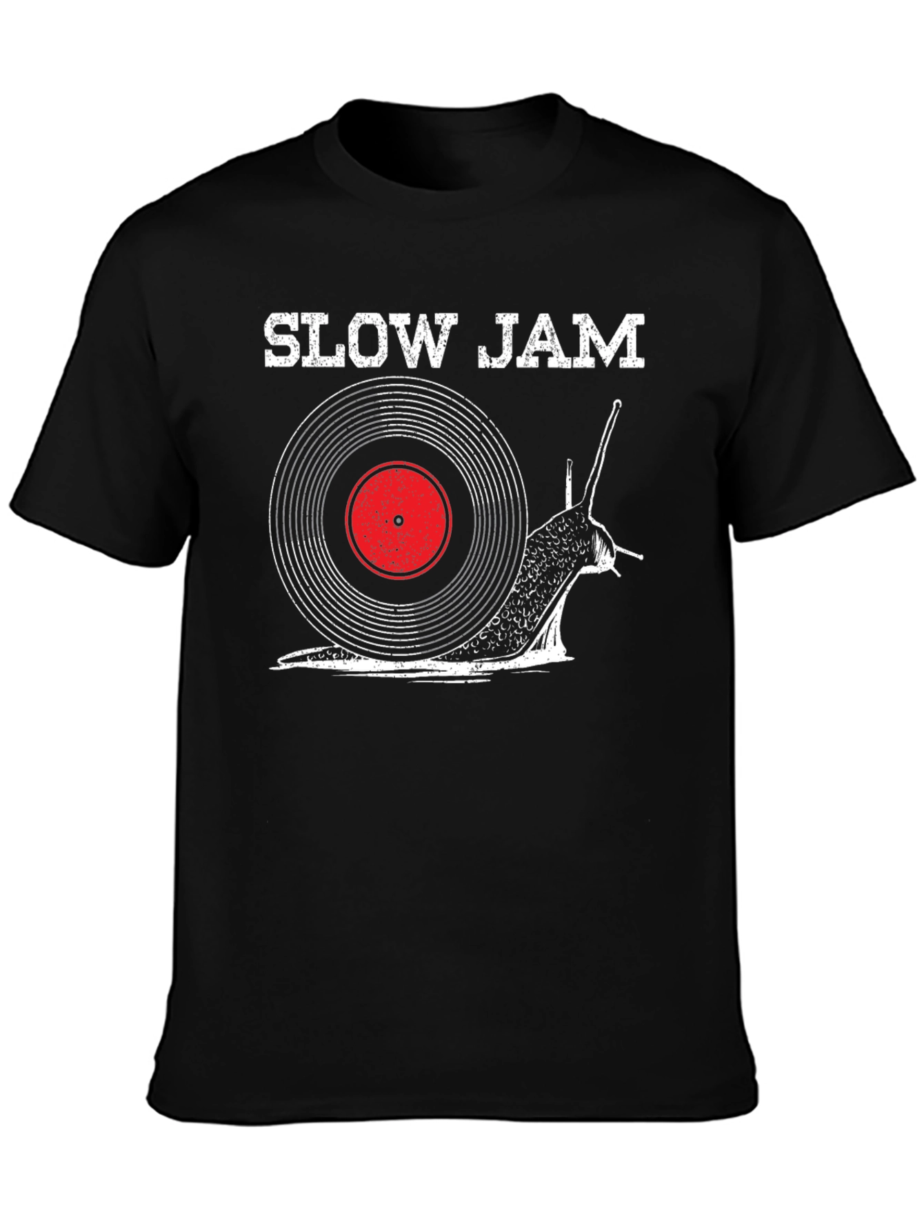 Slow Jam Snail Record Graphic T-Shirt