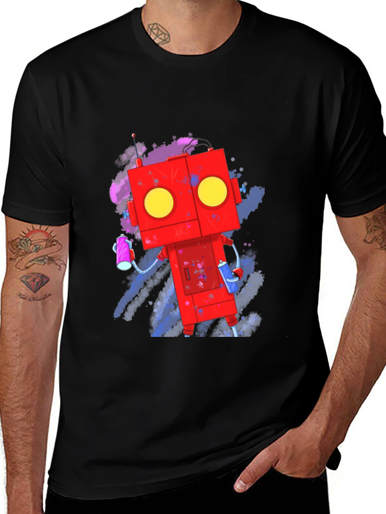 Robot Graffiti Artist T-Shirt