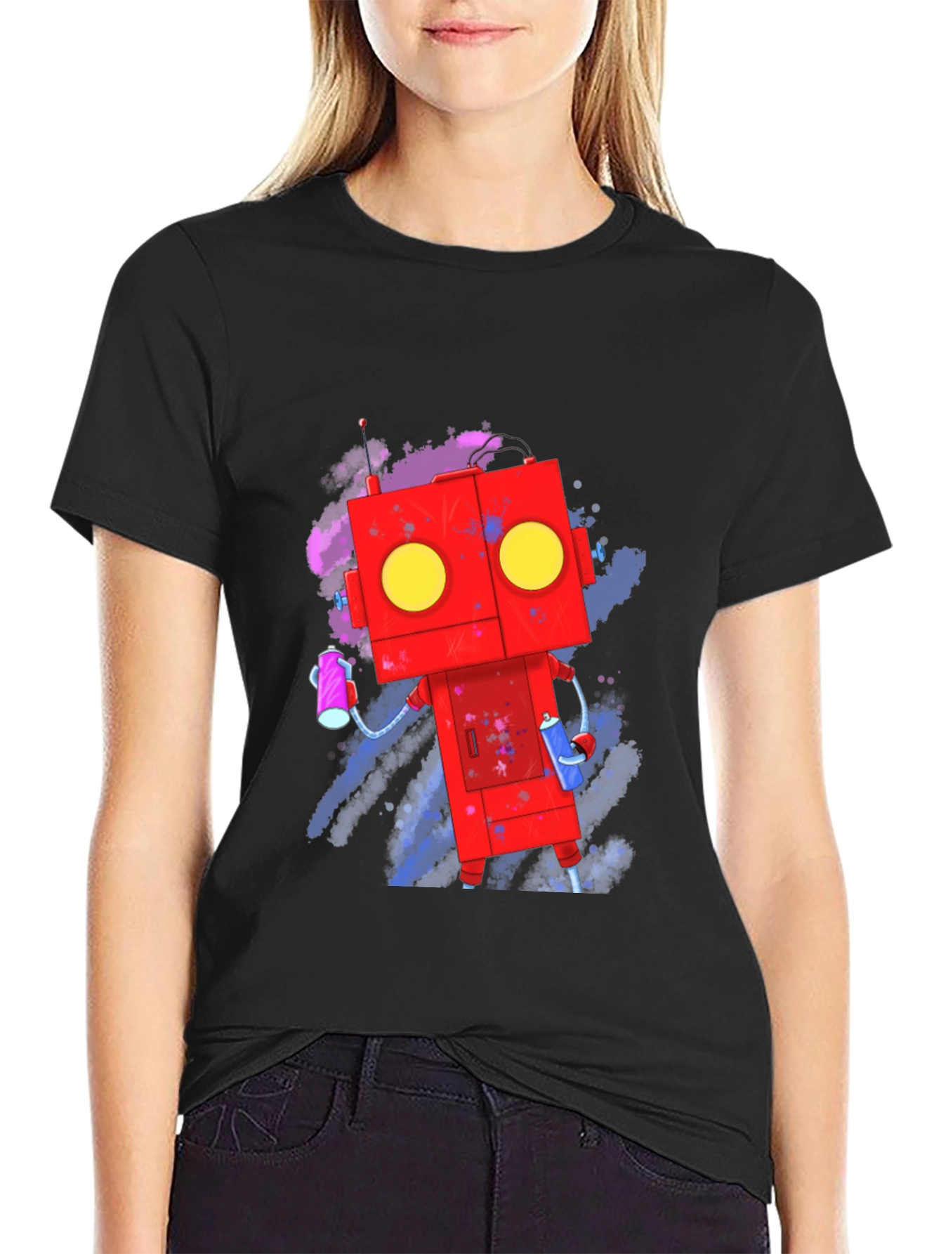 Robot Graffiti Artist T-Shirt