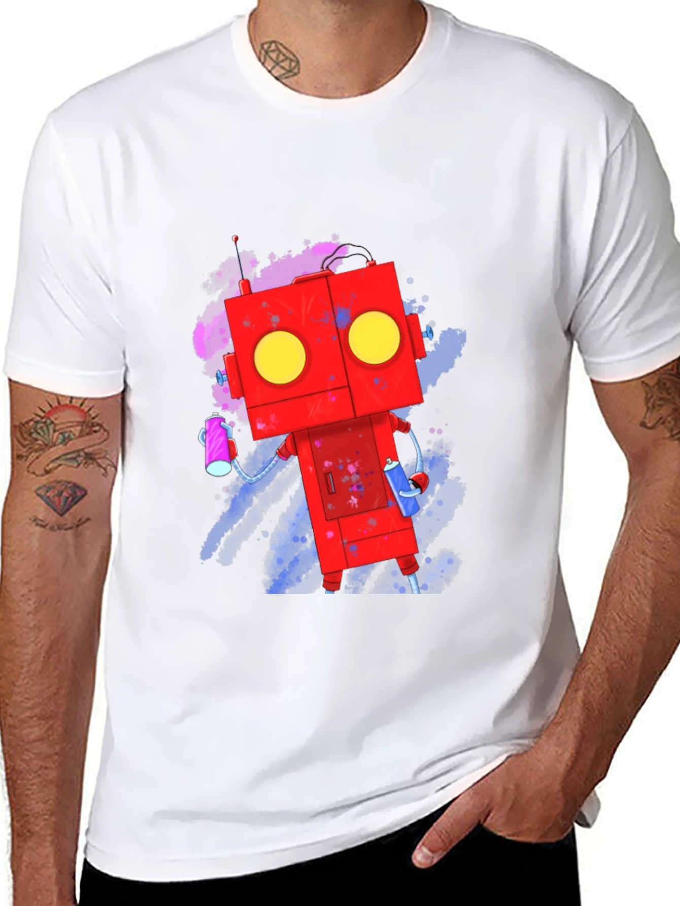 Robot Graffiti Artist T-Shirt