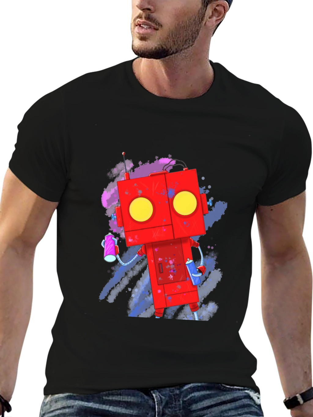 Robot Graffiti Artist T-Shirt