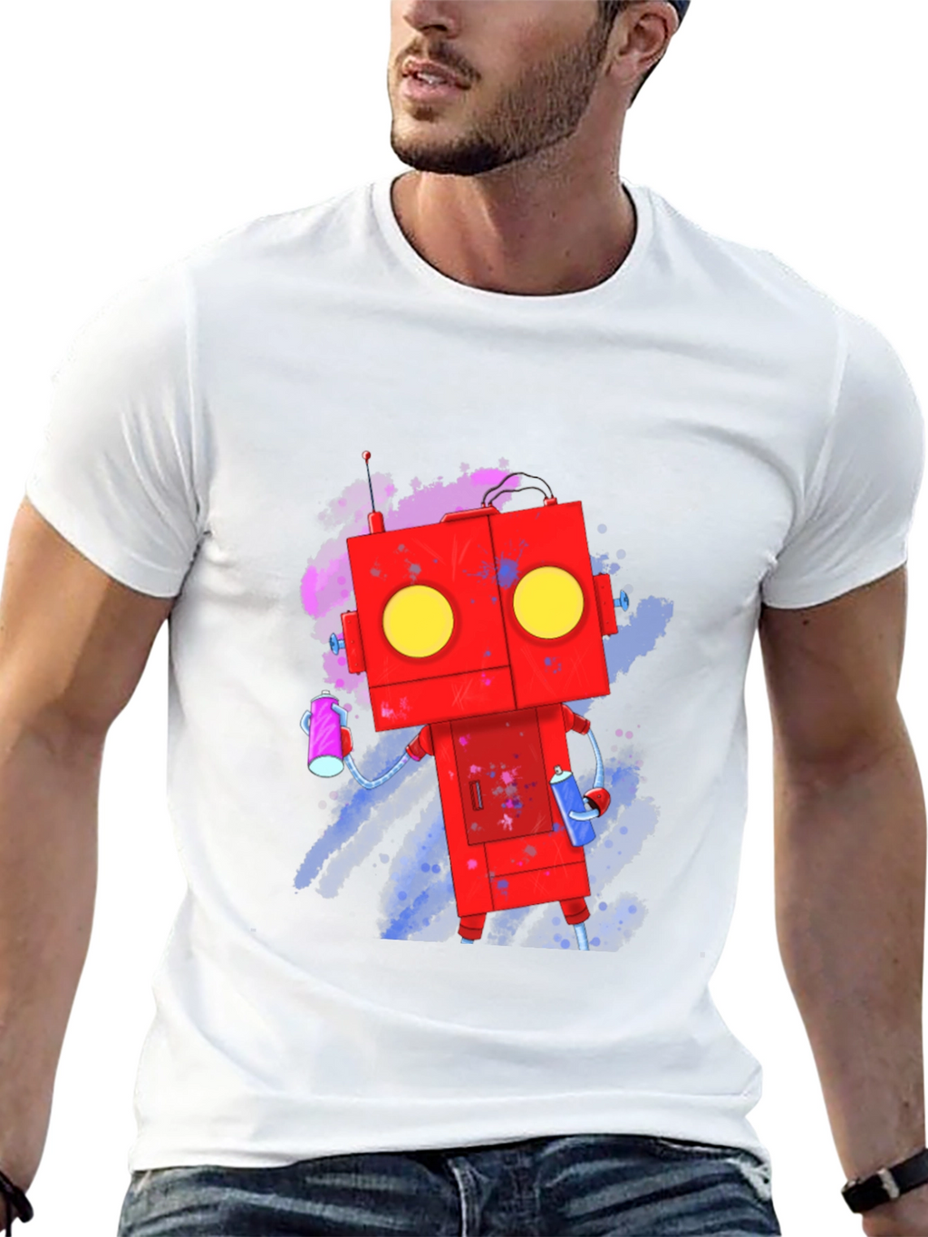 Robot Graffiti Artist T-Shirt