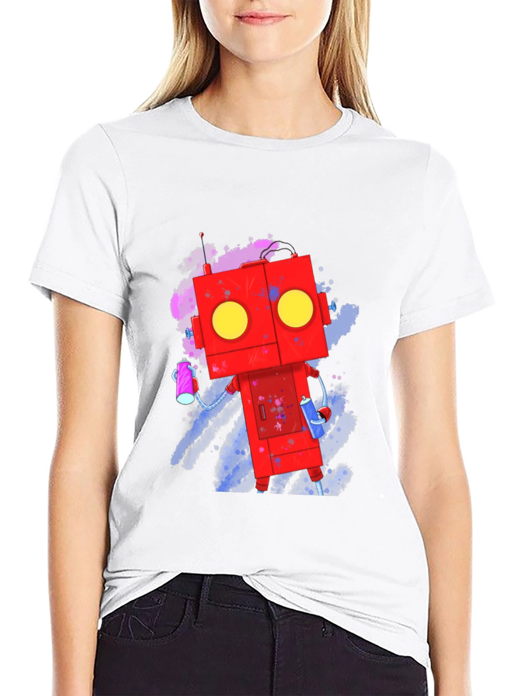 Robot Graffiti Artist T-Shirt